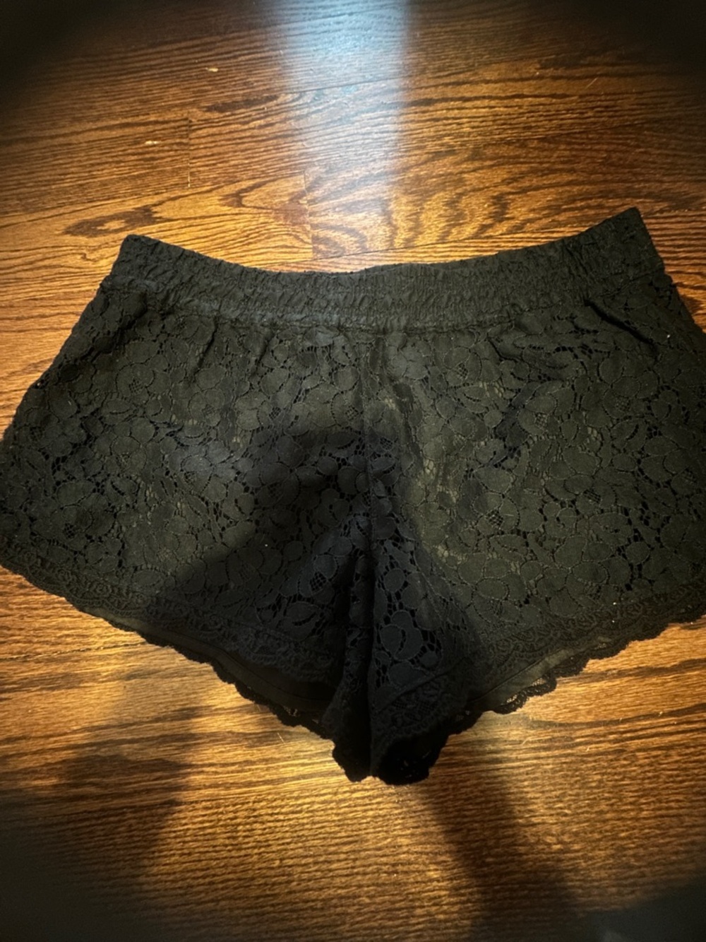 Talula (Aritzia) lace shor -Black Lace Shorts -